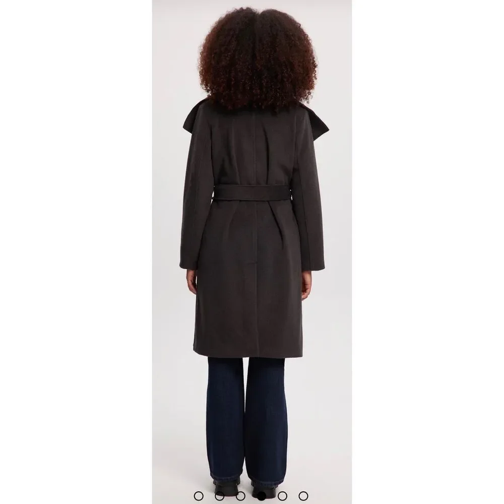 Noize Lena Long Length Vegan Wool Coat NWT Size XL - Picture 5 of 13